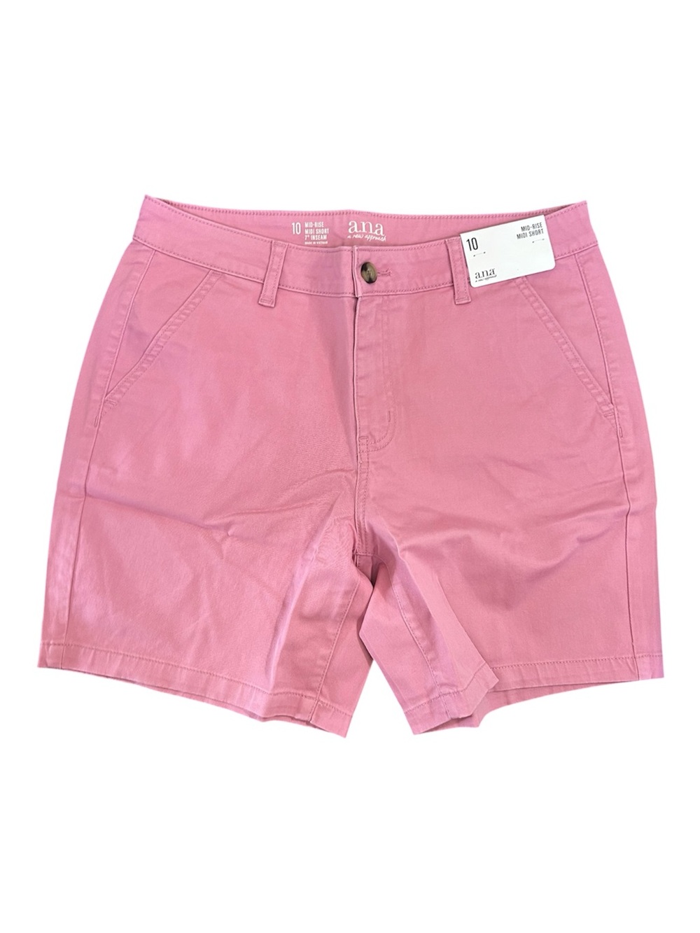a.n.a Mid-Rise Middy Short Size 10 - Pink
